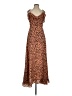 Forever 21 100% Polyester Animal Print Brown Casual Dress Size S - photo 1