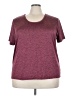 Real Essentials Tweed Burgundy Active T-Shirt Size 3X - photo 1