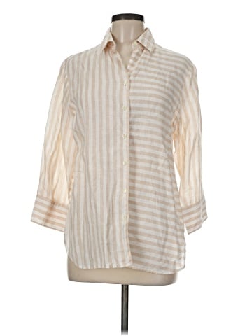 Hinson Wu 3/4 Sleeve Button-Down Shirt (view 1)