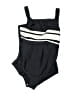 Lands' End Stripes Black One Piece Swimsuit Size 10 - photo 1