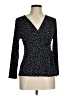 Petite Assembly Polka Dots Black Long Sleeve Blouse Size M (petite) - photo 1