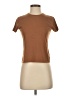 FRAME 100% Cotton Brown Short Sleeve Turtleneck Size XXS - photo 1