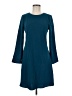 DKNY 100% Polyester Solid Teal Casual Dress Size 6 - photo 1