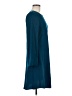 DKNY 100% Polyester Solid Teal Casual Dress Size 6 - photo 4