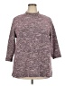 Ann Taylor LOFT Tweed Burgundy Pullover Sweater Size 20 - photo 1