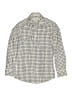 Nordstrom 100% Cotton Checkered-gingham Ivory Long Sleeve Button-Down Shirt Size 10 - photo 1