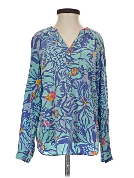 Lilly Pulitzer Long Sleeve Silk Top