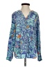 Lilly Pulitzer 100% Silk Floral Blue Blouse Size XS - photo 1