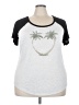 Torrid Tropical Silver Ivory Short Sleeve T-Shirt Size 3X Plus (3) - photo 1