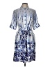 Peter Som 100% Polyester Print Blue Casual Dress Size 12 - photo 1