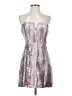 Storia 100% Polyester Metallic Silver Cocktail Dress Size S - photo 1