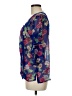 LC Lauren Conrad 100% Polyester Blue 3/4 Sleeve Blouse Size M - photo 5