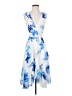Lulus 100% Polyester Print Blue Cocktail Dress Size S - photo 1