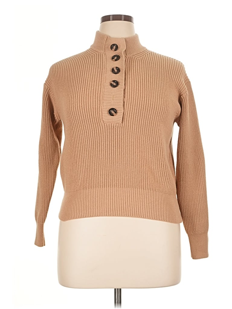 Pre-owned Ann Taylor Turtleneck Sweater In Tan