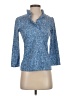 J. McLaughlin 100% Spandex Tweed Blue 3/4 Sleeve Blouse Size XS - photo 1