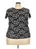 Brittany Black Silver Short Sleeve Top Size 2X - photo 1