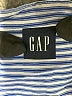 Gap Stripes Blue 3/4 Sleeve Button-Down Shirt Size S - photo 7