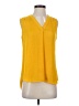 Vince Camuto 100% Polyester Yellow Sleeveless Blouse Size S (petite) - photo 1