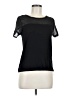 H&M 100% Viscose Black Short Sleeve Top Size M - photo 1