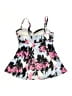 Unbranded Floral Gray Swimsuit Top Size M - photo 2