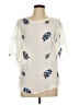 Assorted Brands Ivory Short Sleeve Blouse Size L - photo 1