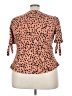 Assorted Brands 100% Polyester Orange Short Sleeve Blouse Size 3X - photo 2