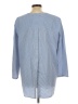Theory 100% Cotton Blue 3/4 Sleeve Blouse Size L - photo 2
