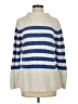 Talbots 100% Cotton Stripes Blue Turtleneck Sweater Size S - photo 1