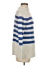 Talbots 100% Cotton Stripes Blue Turtleneck Sweater Size S - photo 4