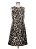 J.Crew 100% Polyester Animal Print Brown Cocktail Dress Size 2 - photo 1