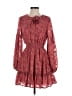 Lulus 100% Polyester Hearts Burgundy Casual Dress Size S - photo 1