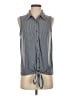 Adrianna Papell Gray Sleeveless Blouse Size S - photo 1