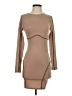 PrettyLittleThing Solid Tan Cocktail Dress Size 4 - photo 1