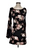 Aqua Floral Black Cocktail Dress Size S - photo 1