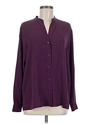 Eileen Fisher Long Sleeve Silk Top (view 1)
