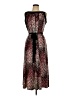 Perceptions Animal Print Burgundy Cocktail Dress Size L - photo 1