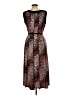 Perceptions Animal Print Burgundy Cocktail Dress Size L - photo 2