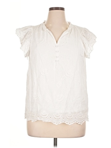 Indigo Rose Short Sleeve Blouse (view 1)