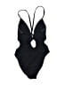Shade & Shore Black One Piece Swimsuit Size 4 - photo 2