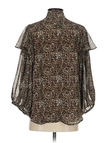 Saloni 3/4 Sleeve Silk Top (view 2)