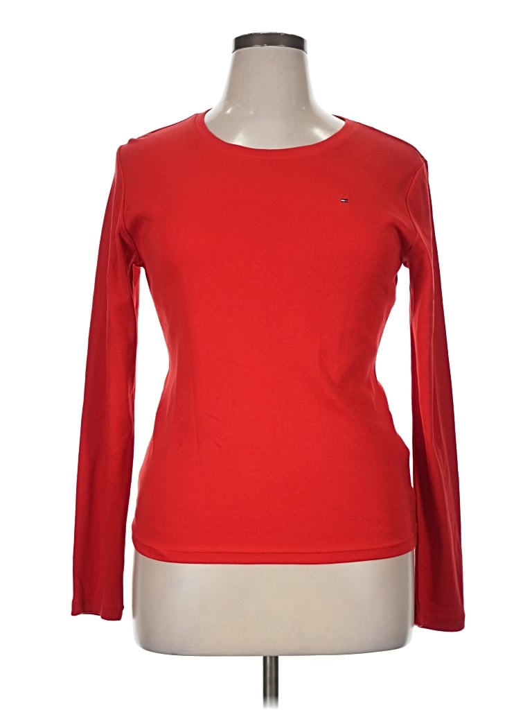 Pre-owned Tommy Hilfiger Long Sleeve T-shirt In Red