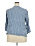 Fever 100% Rayon Blue 3/4 Sleeve Blouse Size XXL - photo 2