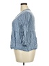 Fever 100% Rayon Blue 3/4 Sleeve Blouse Size XXL - photo 5