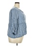 Fever 100% Rayon Blue 3/4 Sleeve Blouse Size XXL - photo 4