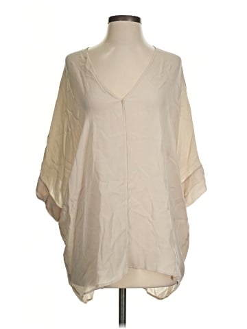 Vince. Short Sleeve Silk Top (view 1)