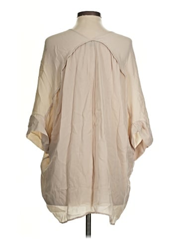 Vince. Short Sleeve Silk Top (view 2)