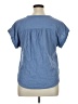 Como Vintage Blue Short Sleeve Blouse Size XL - photo 2