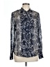 J.Crew 100% Polyester Blue Long Sleeve Blouse Size 10 - photo 1