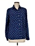 C. Wonder 100% Polyester Print Blue Long Sleeve Blouse Size 6 - photo 1