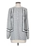 Ann Taylor LOFT 100% Polyester Silver Long Sleeve Blouse Size XS - photo 1